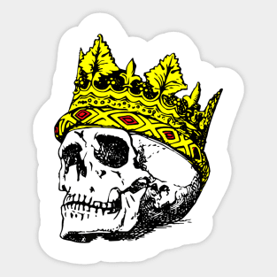 Dead King Skull Angry Scary Biker Tattoo Art Sticker